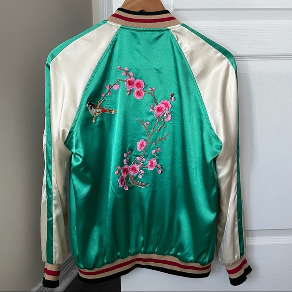 Reversible silky bomber jacket - Picture 5 of 10